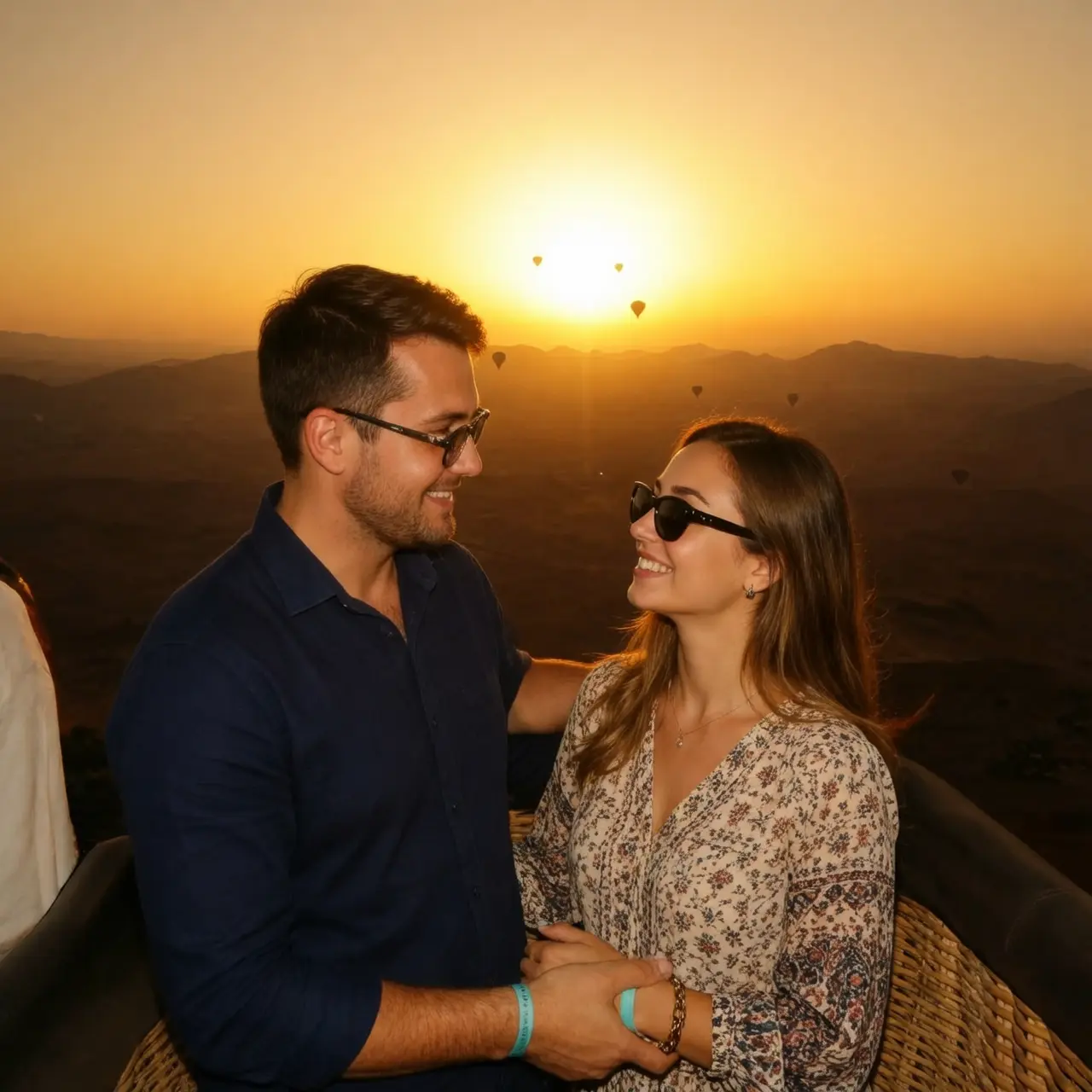 Hot air balloon over the Atlas Mountains